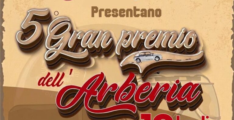Sabato 18 luglio il V Gran Premio dell’Arberia: tutti i dettagli